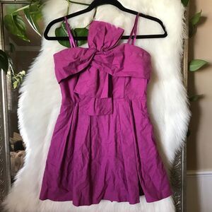 Sz 0 purple pink strapless romper